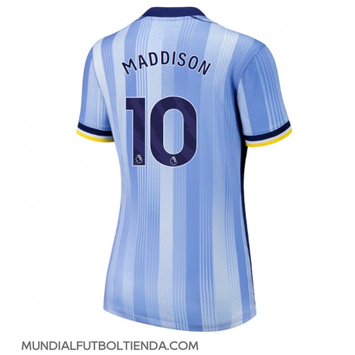 Camiseta Tottenham Hotspur James Maddison #10 Segunda Equipación Replica 2024-25 para mujer mangas cortas